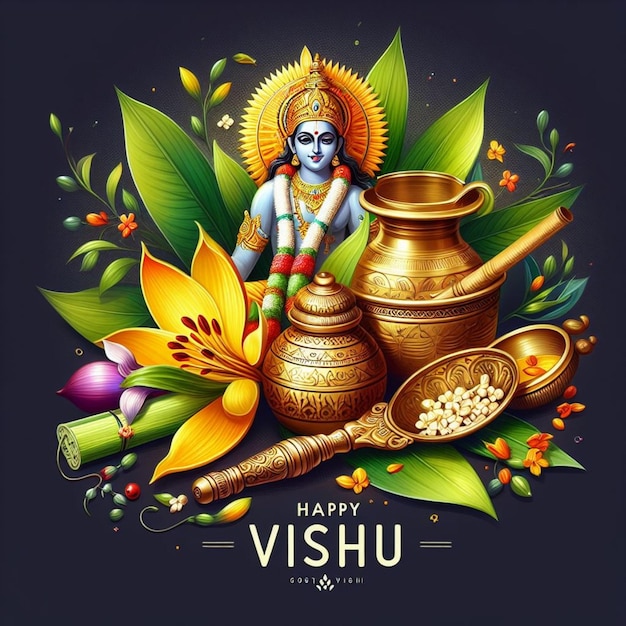 Illustrazione realistica per la celebrazione del festival di Vishu