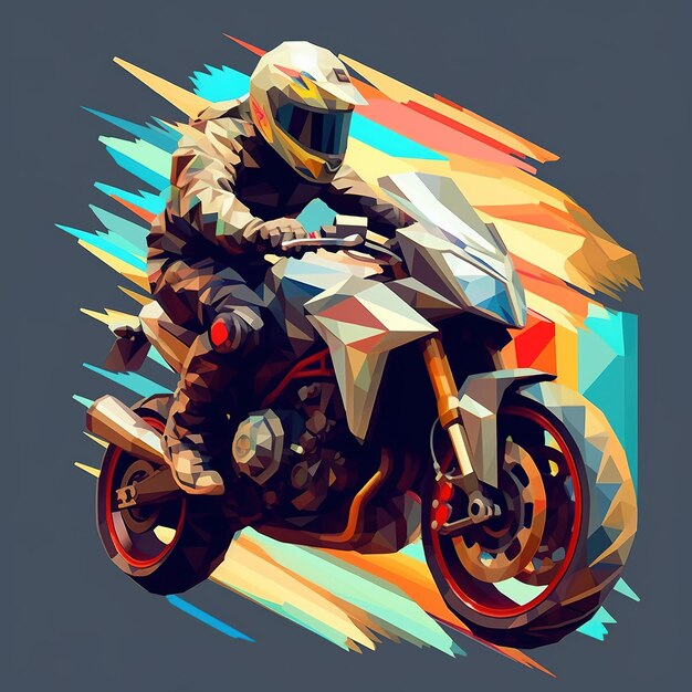 Illustrazione retro di una motocicletta