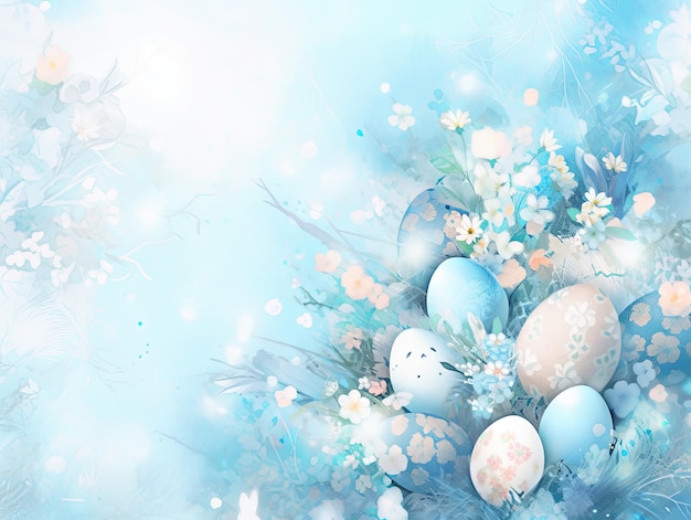 illustrazione sfondo di Pasqua in blu