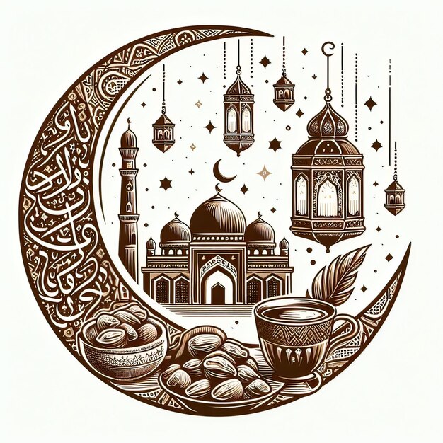 illustrazione sfondo di ramadan