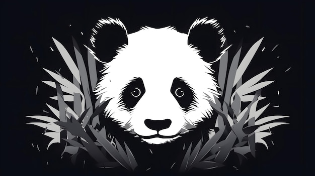 Illustrazione stravagante di un panda creata dall'AI