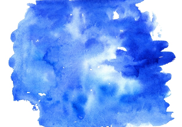 Illustrazione strutturata della carta dell'acquerello blu astratta per il disegno del grunge, carta dell'annata, modelli. Modello di acquerello Watercolor
