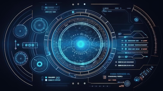 illustrazione terra digitale nel design HUD