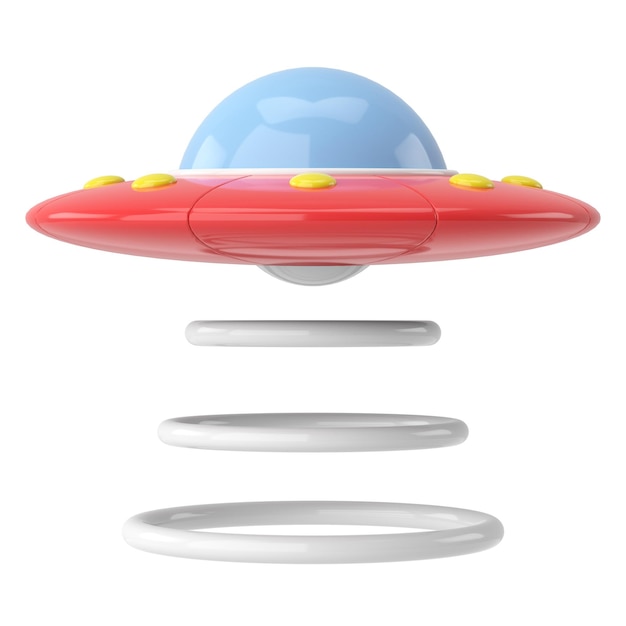 Illustrazione UFO 3D Rendering 3D