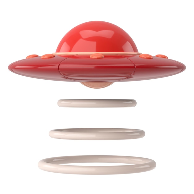 Illustrazione UFO 3D Rendering 3D