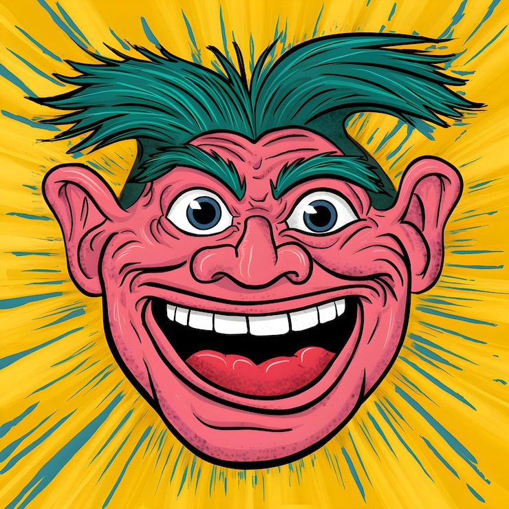 Foto illustrazione umoristica di personaggi dei cartoni animati