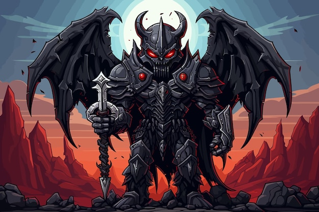 Illustrazione vettoriale del classico gioco di Diablo