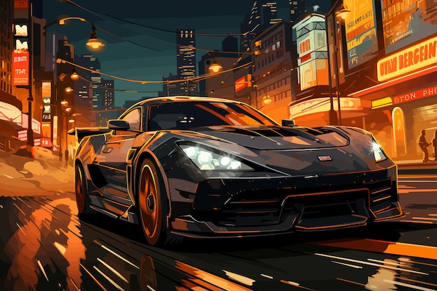 Illustrazione vettoriale del gioco Need for Speed NFS