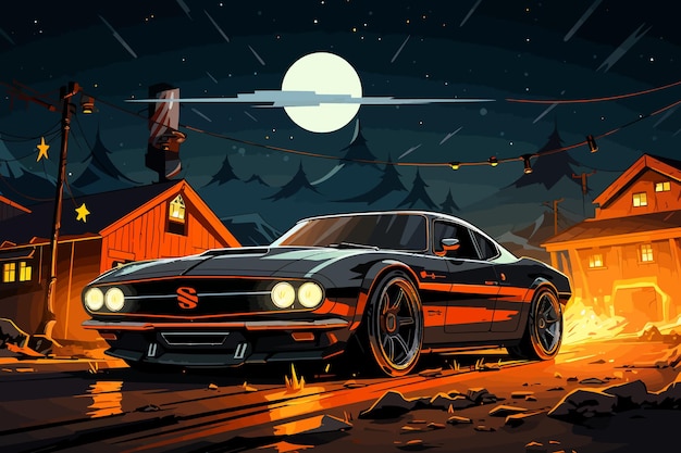 Illustrazione vettoriale del gioco Need for Speed NFS