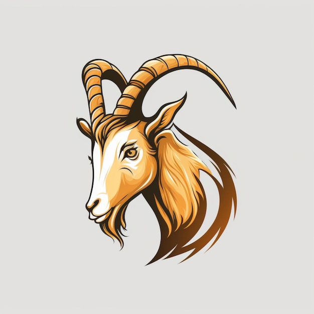 Illustrazione vettoriale del logo della capra