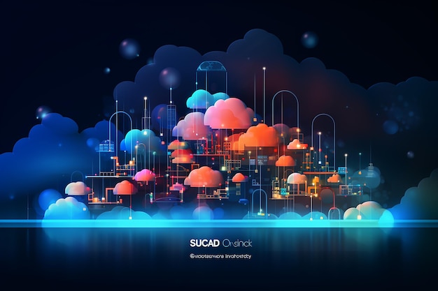 Illustrazione vettoriale del simbolo della nuvola di cloud computing 2