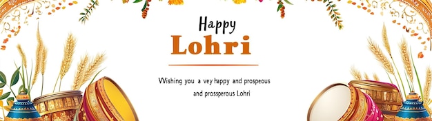 Illustrazione vettoriale dello sfondo della festa Happy Lohri per l'illustrazione del festival punjabi