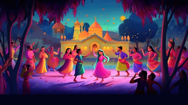 Illustrazione vettoriale dello sfondo delle vacanze Happy Lohri per il festival Punjabi