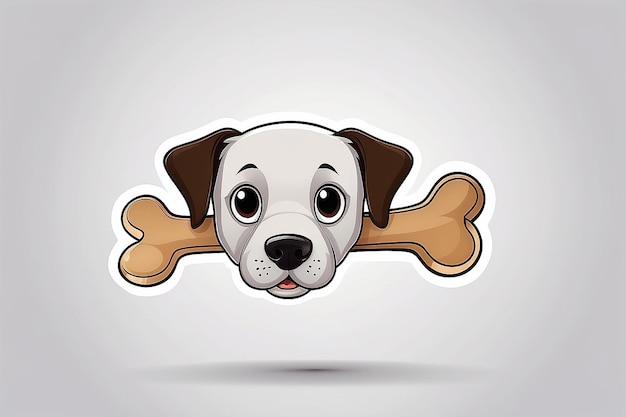 Illustrazione vettoriale di cartoni animati di ossa di cane