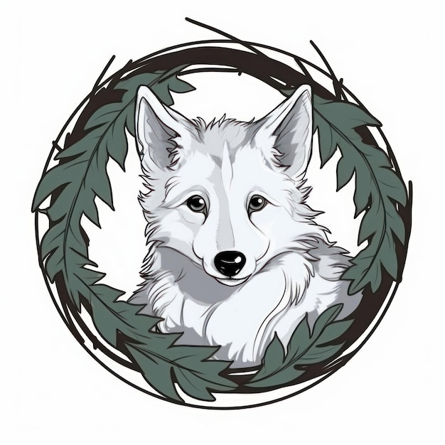 illustrazione vettoriale di cucciolo di lupo per maglietta disegnata in Adobe Illustrator