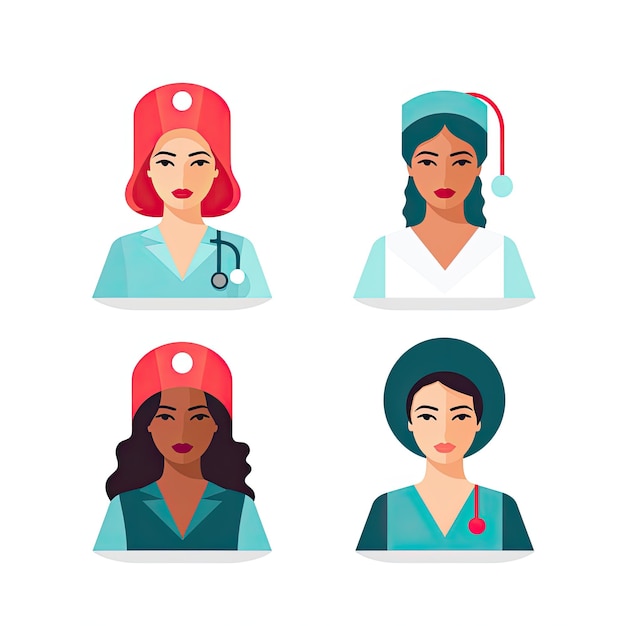 Illustrazione vettoriale di due infermiere