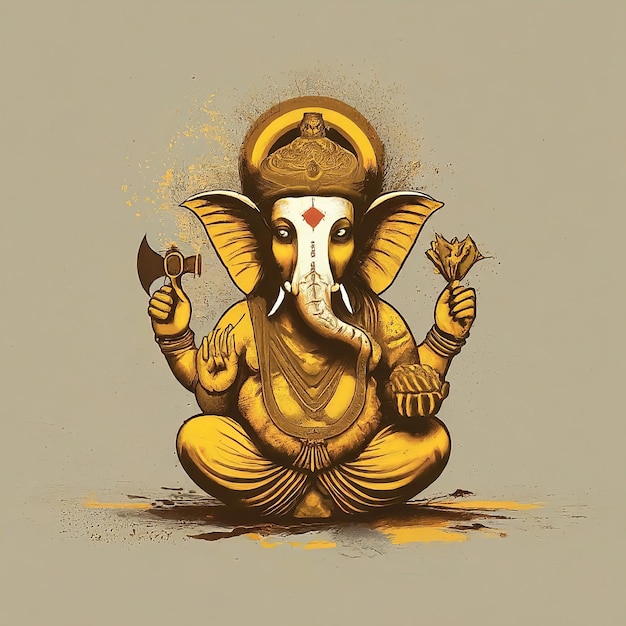 illustrazione vettoriale di Lord Ganesha