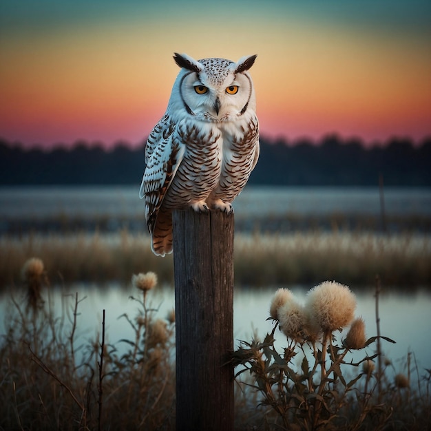 Illustrazione vettoriale di Majestic Tyto Alba Owl