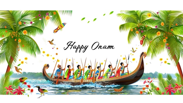 illustrazione vettoriale di onam Kerala Onam illustrazione della carta di auguri