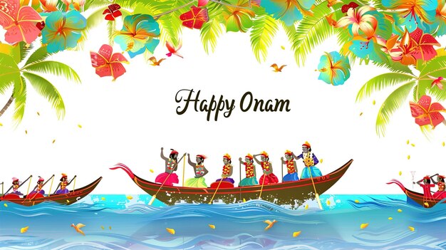 illustrazione vettoriale di onam Kerala Onam illustrazione della carta di auguri