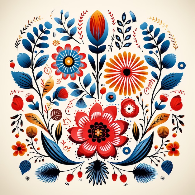 Illustrazione vettoriale di pattern di fiori di campo semplice e colorato