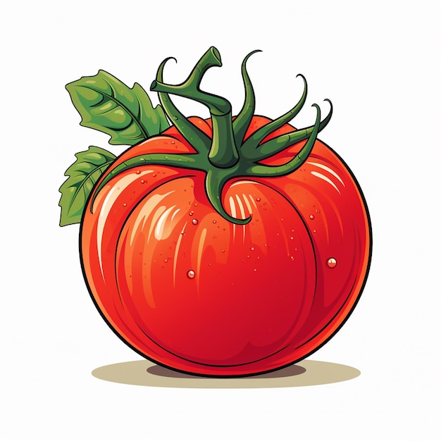 Illustrazione vettoriale di personaggi di cartoni animati di pomodori, concetto di cibo vegetariano