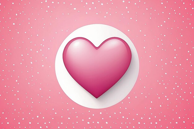 Illustrazione vettoriale di sfondo a cuore rosa con polka dots