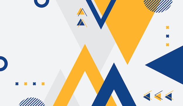 Illustrazione vettoriale di sfondo geometrico astratto blu e giallo