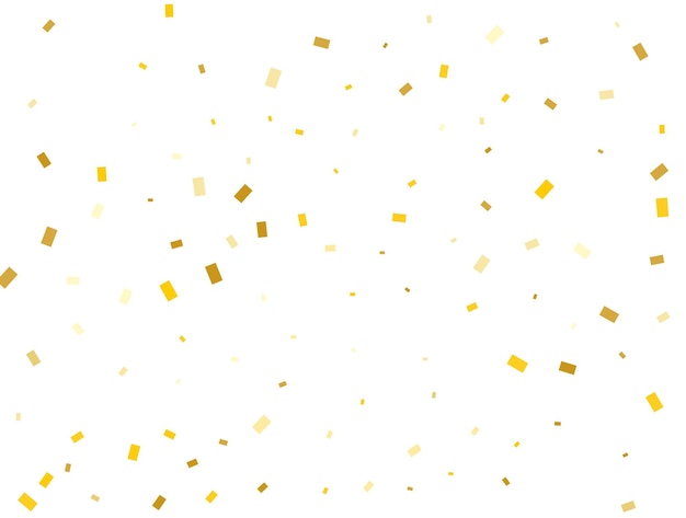 Illustrazione vettoriale di sfondo in confetti a rettangoli dorati leggeri