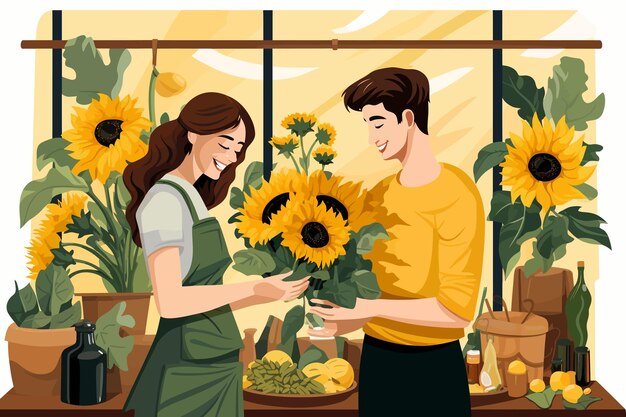 Illustrazione vettoriale di Sunflower