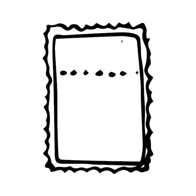 Illustrazione vettoriale di un francobollo per una lettera