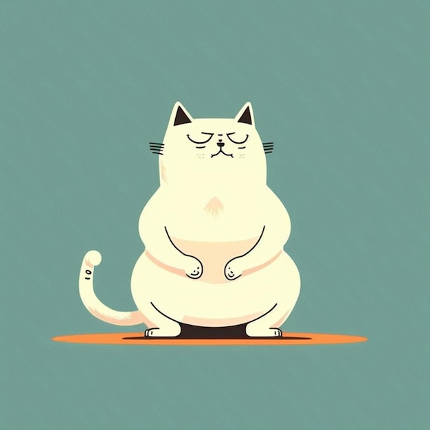 Illustrazione vettoriale di un gatto che gioca allo Yoga