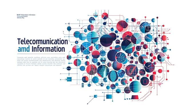 Illustrazione vettoriale vibrante per la Giornata mondiale delle telecomunicazioni e della società dell'informazione