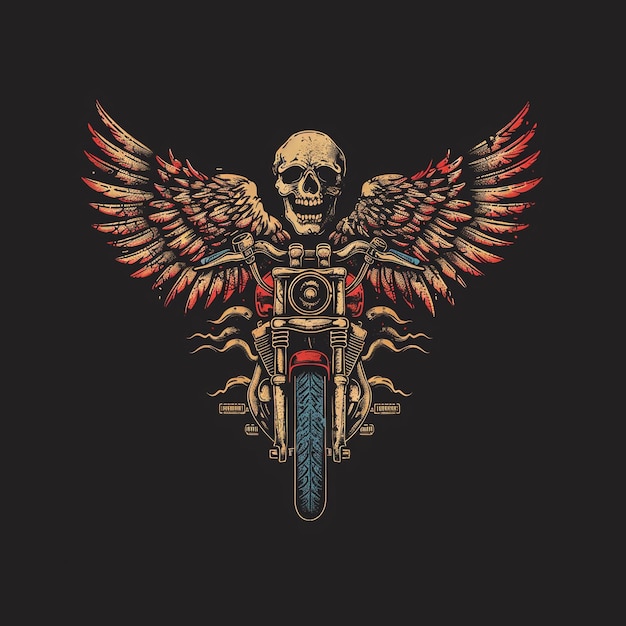 Illustrazione vintage del teschio per il design della maglietta