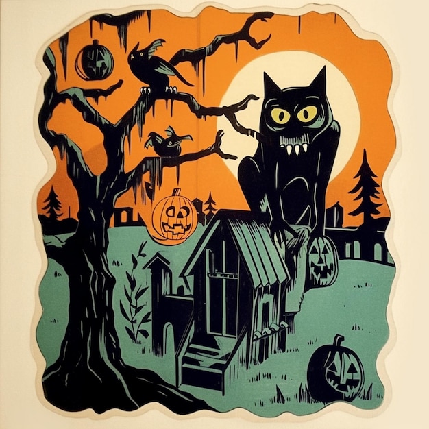 illustrazione vintage di Halloween