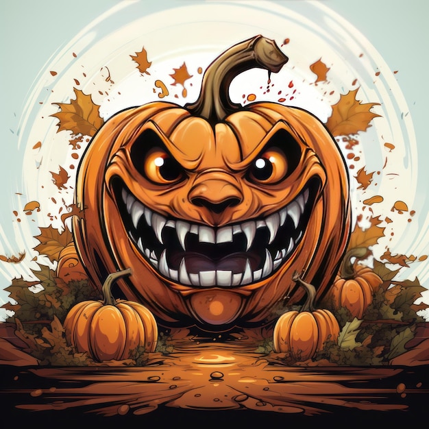 Illustrazione Zucca di Halloween art design