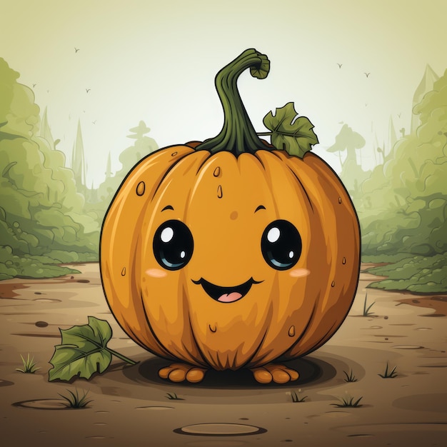Illustrazione Zucca di Halloween art design