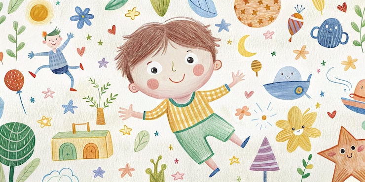 Foto illustrazioni affascinanti per libri e progetti educativi per bambini
