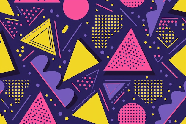 Illustrazioni astratte a colori degli anni '90