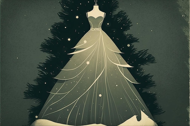 Illustrazioni del fondo festivo della carta dell'albero di Natale