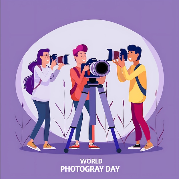 Illustrazioni di capolavori di eleganza per la Giornata Mondiale della Fotografia