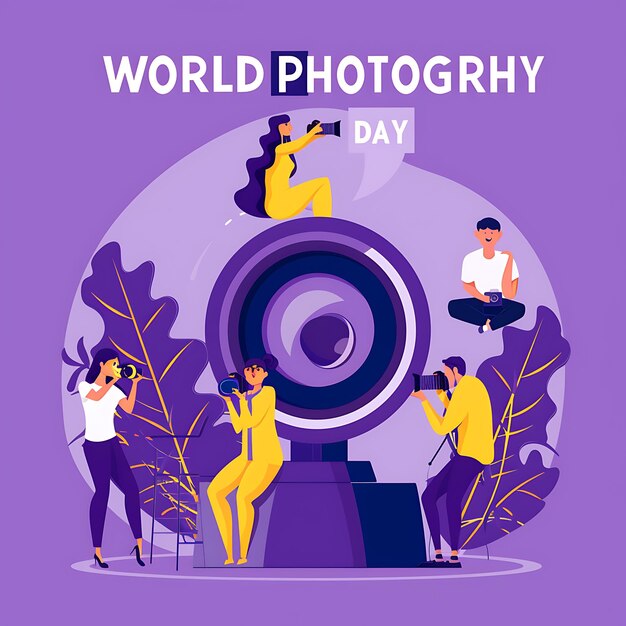 Illustrazioni di capolavori di eleganza per la Giornata Mondiale della Fotografia