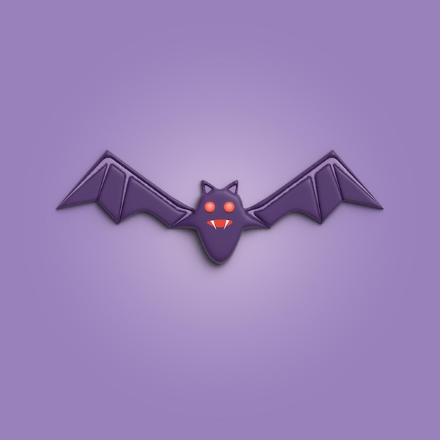 Illustrazioni di materiale 3D per halloween Icona del pipistrello di Halloween felice