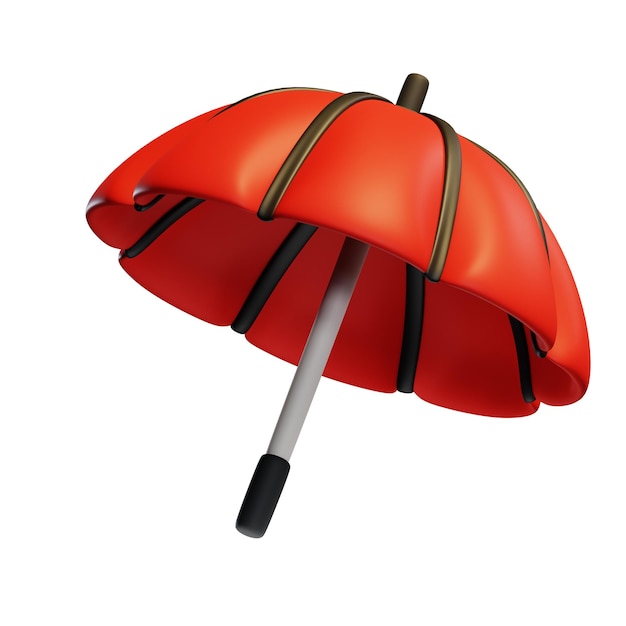 illustrazioni di rendering 3d stile cartone animato ombrello buono per la natura design a tema stagione autunnale
