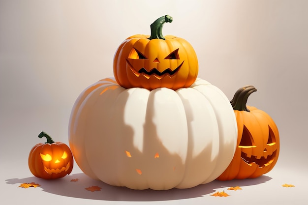 illustrazioni di zucca banner di halloween