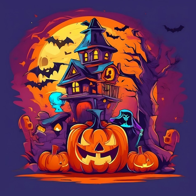 illustrazioni divertenti di Halloween