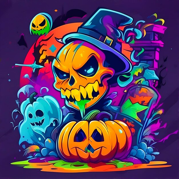 illustrazioni divertenti di Halloween