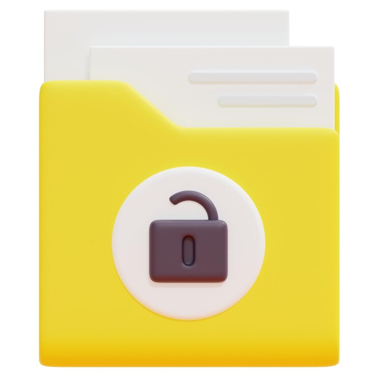 Photo ilustrasi ikon render 3d folder