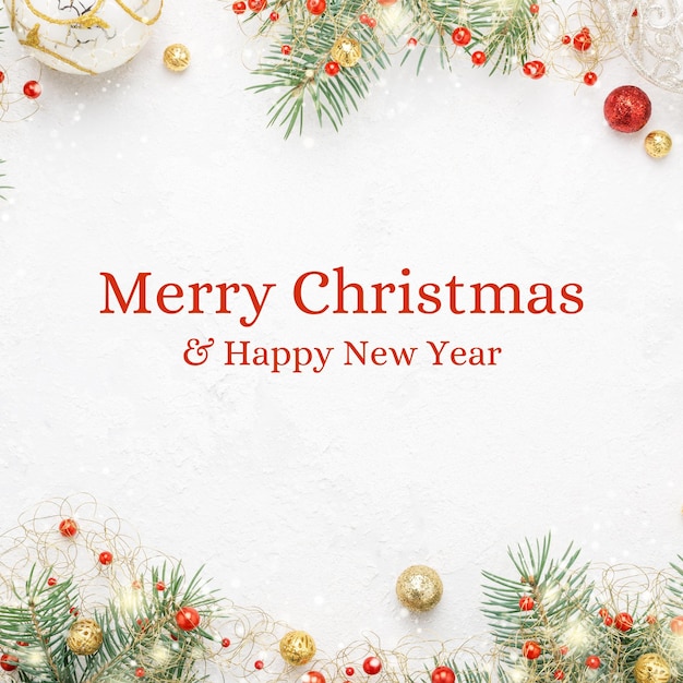 Image di auguri di Natale Buon Natale e buon anno nuovo