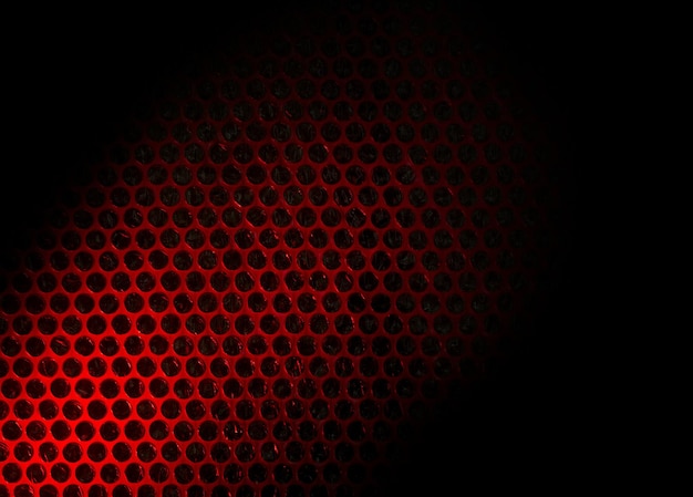Imballaggio a bolle illuminato da luce rossa